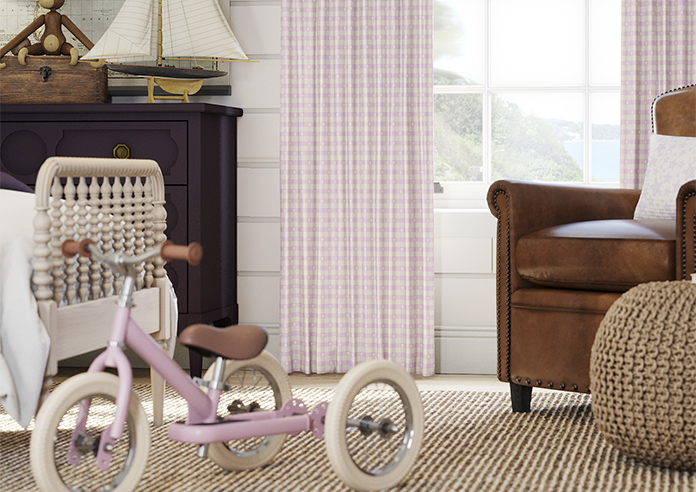 Whaley Great, Gingham Star Mermaid - Made to Measure Curtains - Image 5